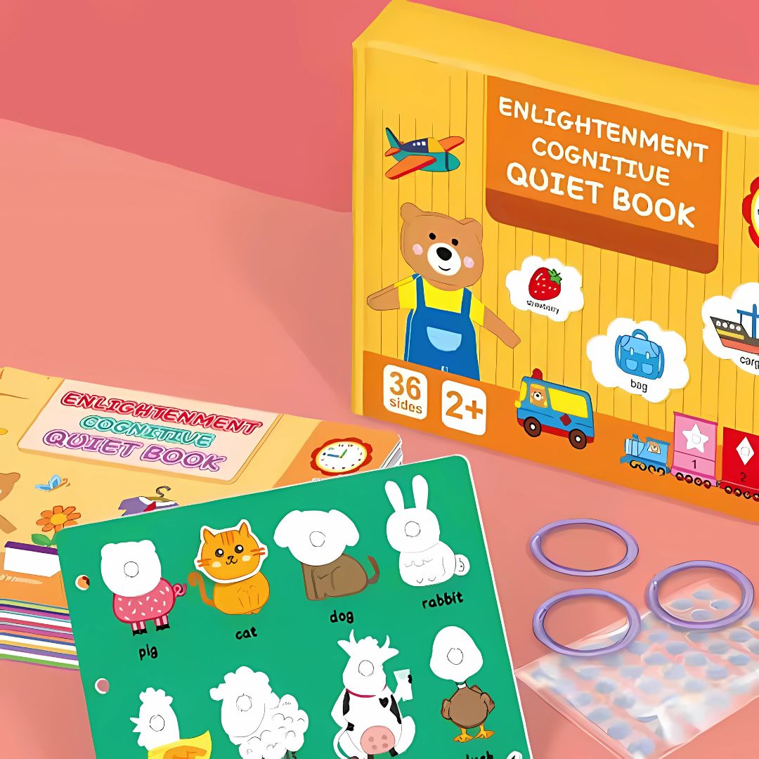 HushPages Montessori Leisebuch – Wasserdichtes Spielbuch – Ab 3 Jahren