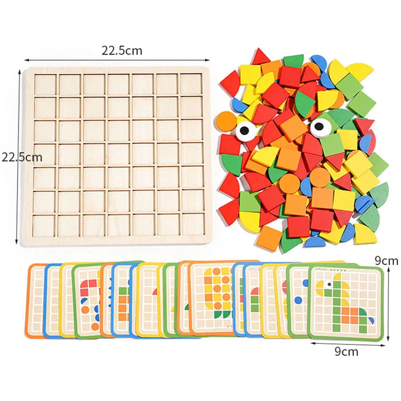 PatternPlay - Holzpuzzle mit Formen für Kinder ab 3 Jahren