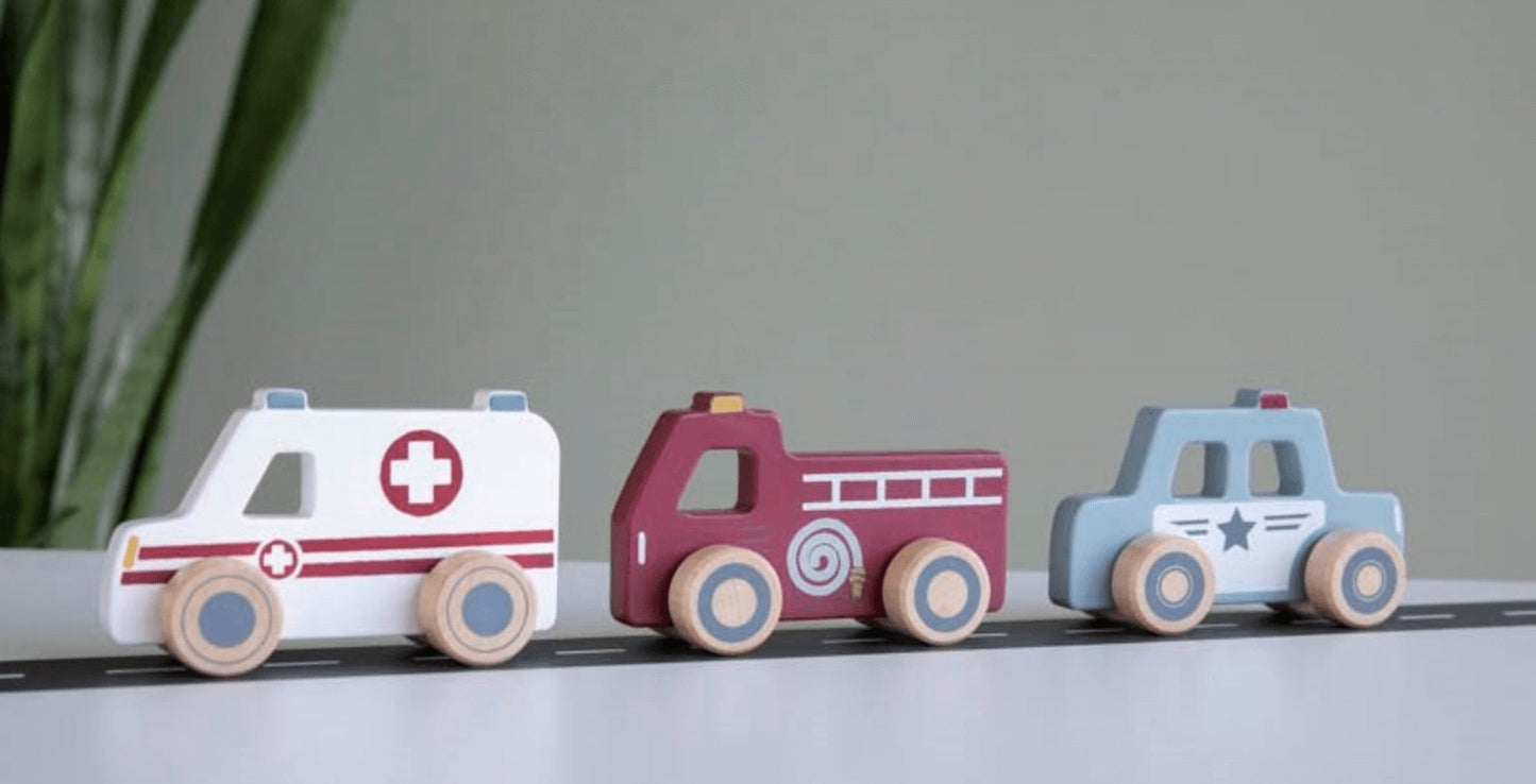 Little Dutch Wooden Emergency Services Vehicles