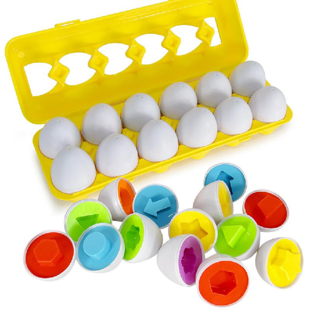 HatchHue – Farben- & Formen Eier Puzzle Spiel | Sortier- & Zuordnungsspielzeug für Kinder ab 4 Jahren