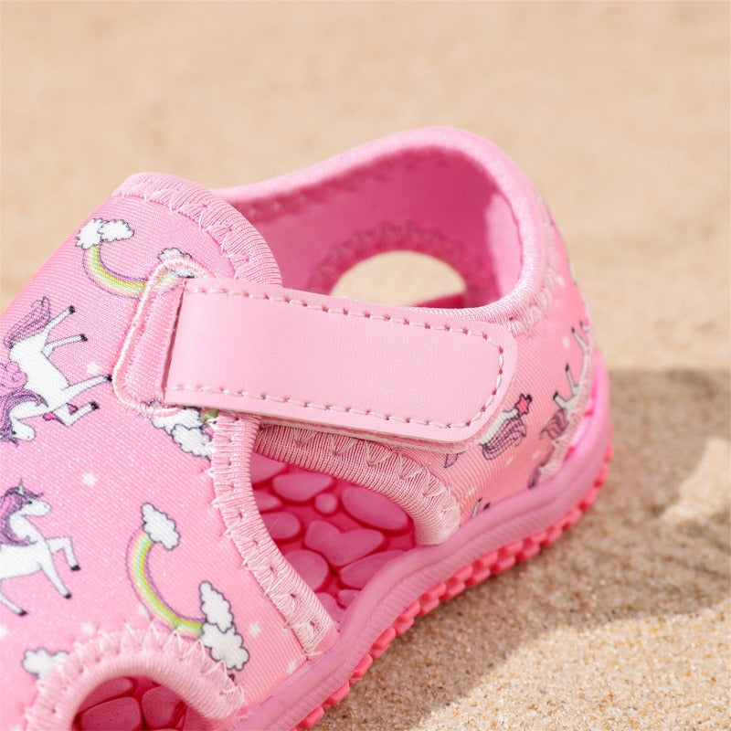 Kindersandalen met eenhoornpatroon