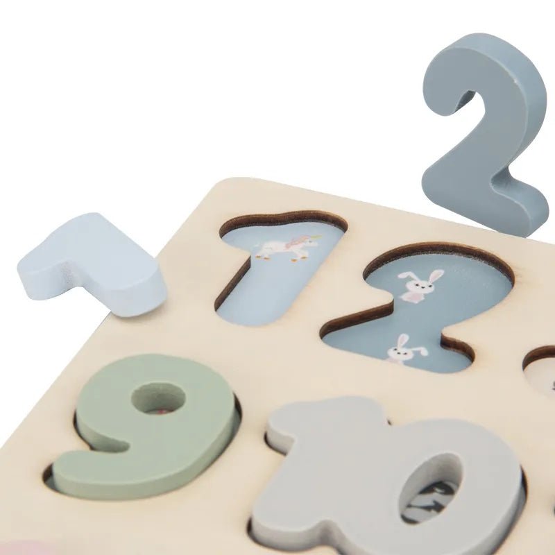 Speel Chunky Houten Nummerpuzzel Vorm Sorteer Puzzel Speelgoed