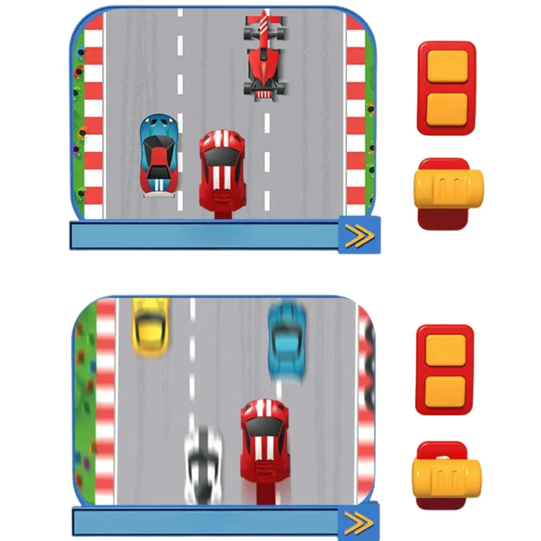 RaceRush – Mini Handheld Rennspielkonsole für Kinder ab 5 Jahren