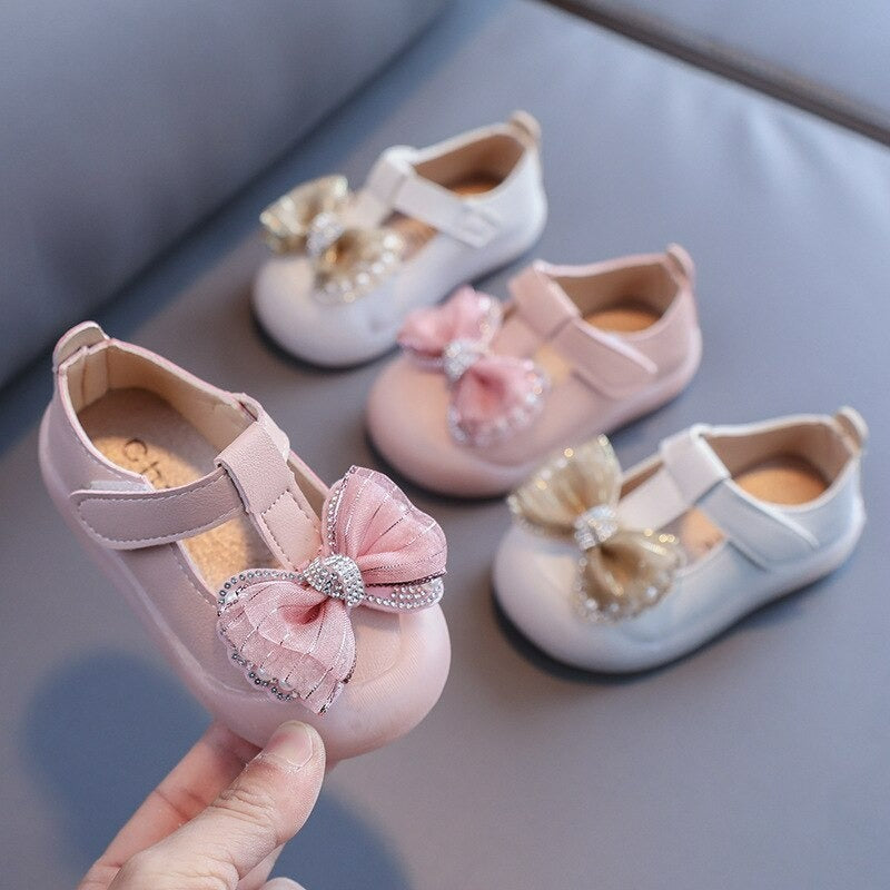 Meisjes Casual Vlinderknoop Prinses Leren Sandalen