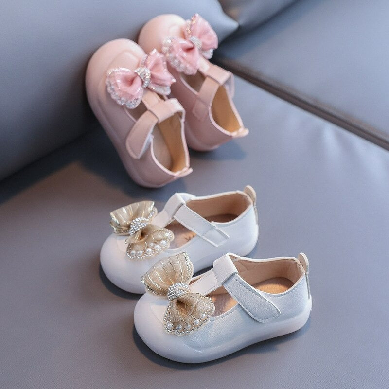Meisjes Casual Vlinderknoop Prinses Leren Sandalen