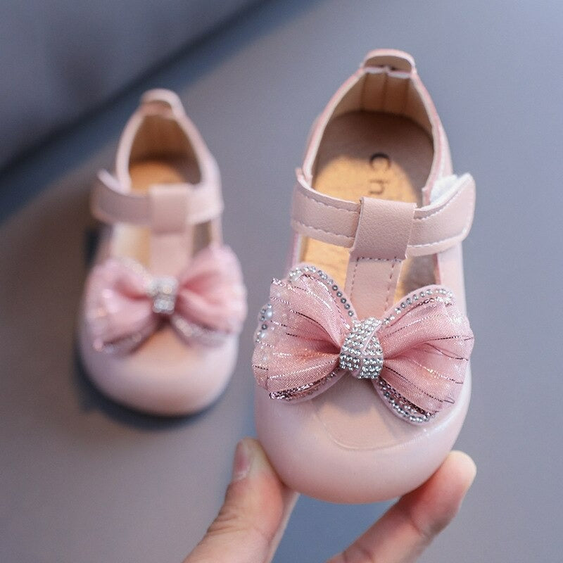 Meisjes Casual Vlinderknoop Prinses Leren Sandalen