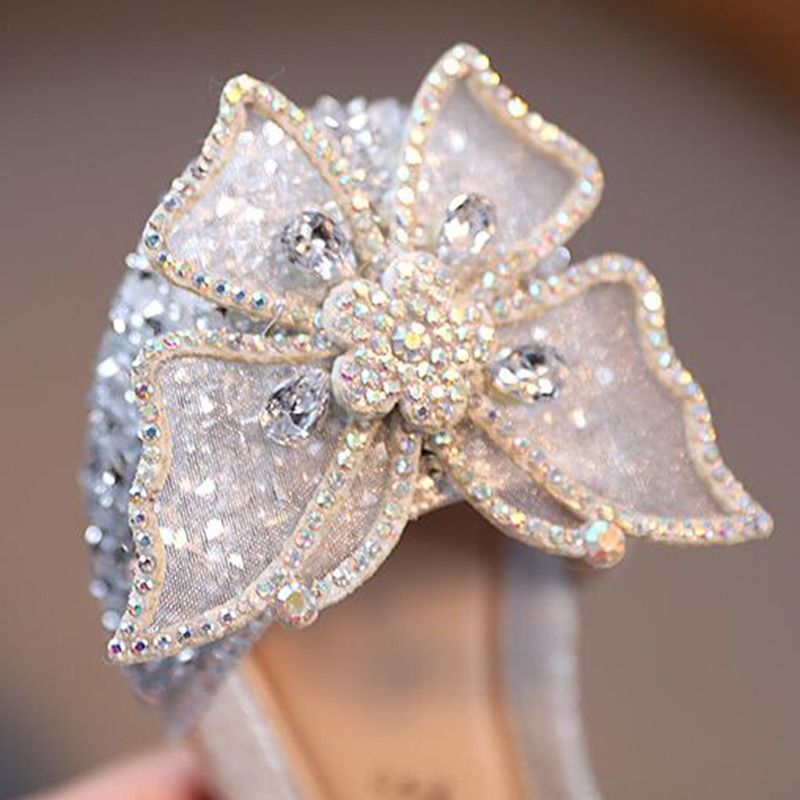 Babysandalen met glittervlindermotief