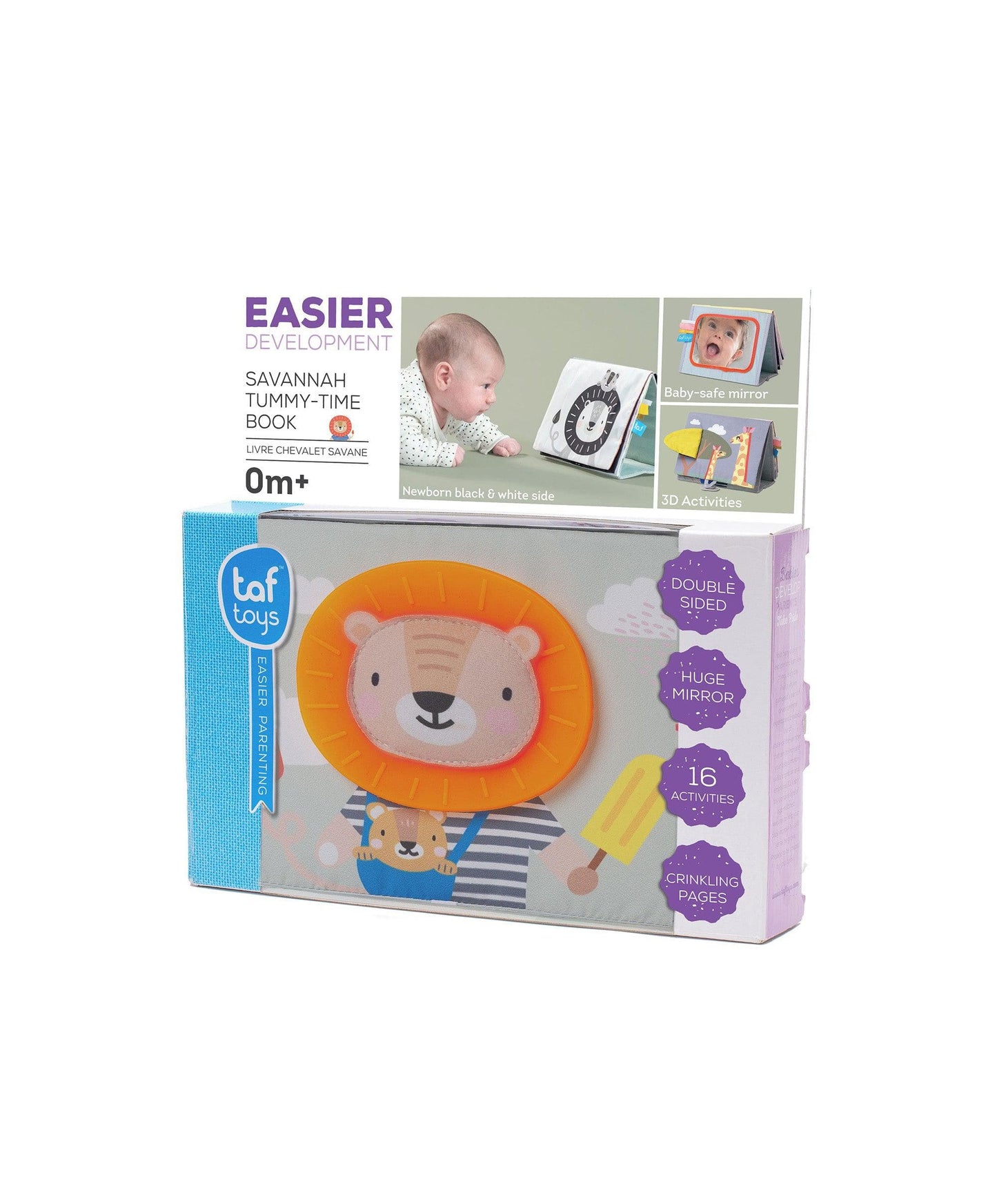 Taf Toys - Książka „Savannah Adventures Tummy Time Book”