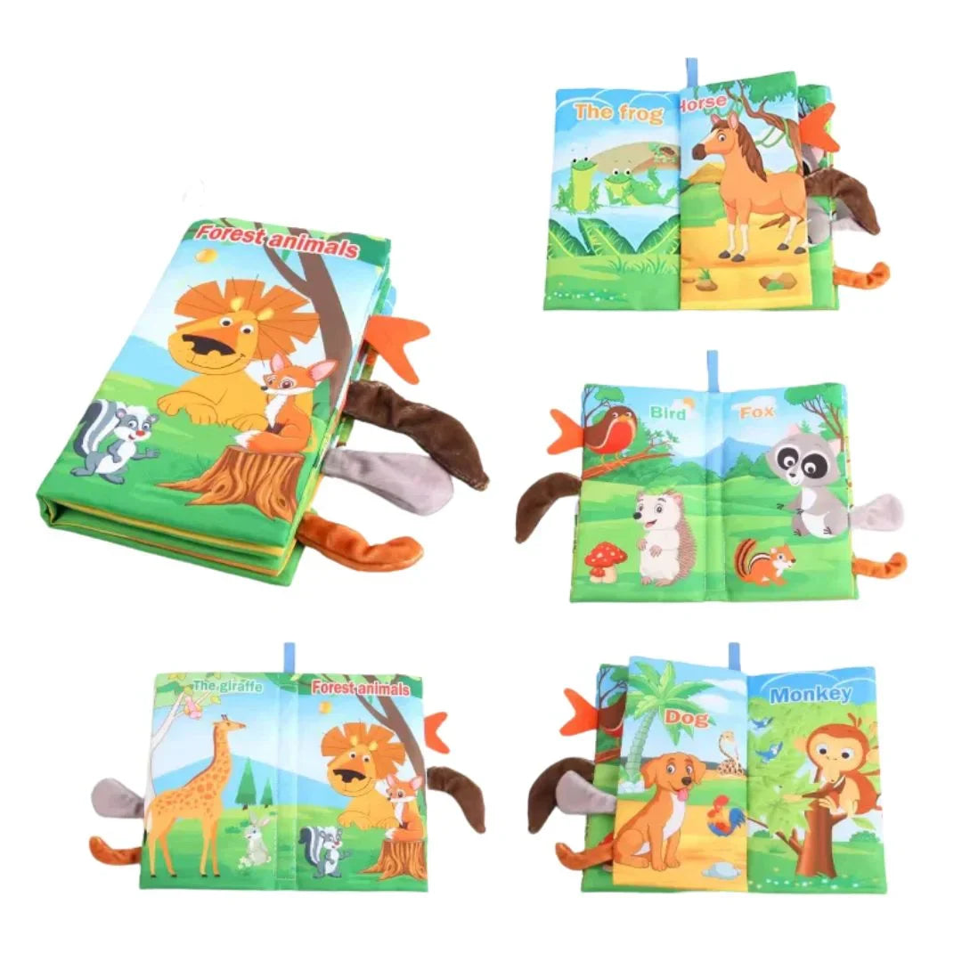 TailTales – Weiches Sensorisches Tierbuch mit Schwänzen für Babys ab 0 Monaten