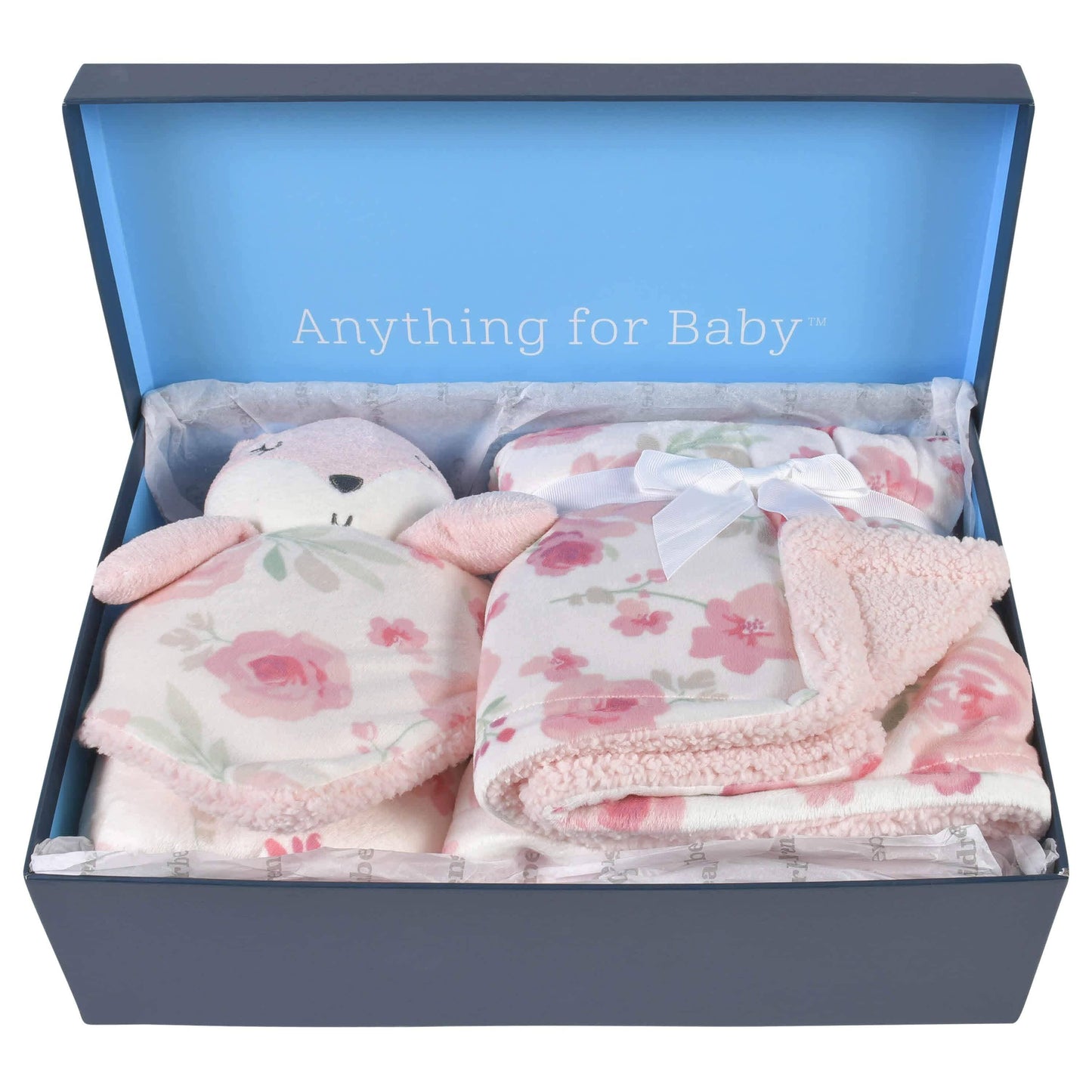 2-delige baby- en peutermeisjesdeken met vossenmotief en veiligheidsdekenset
