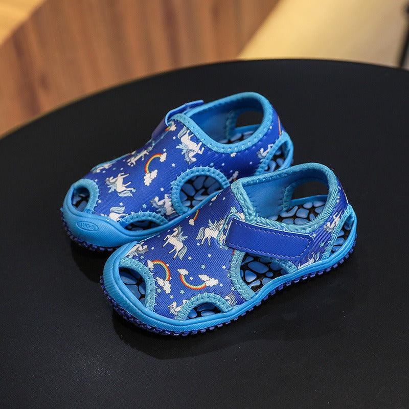 Kindersandalen met eenhoornpatroon