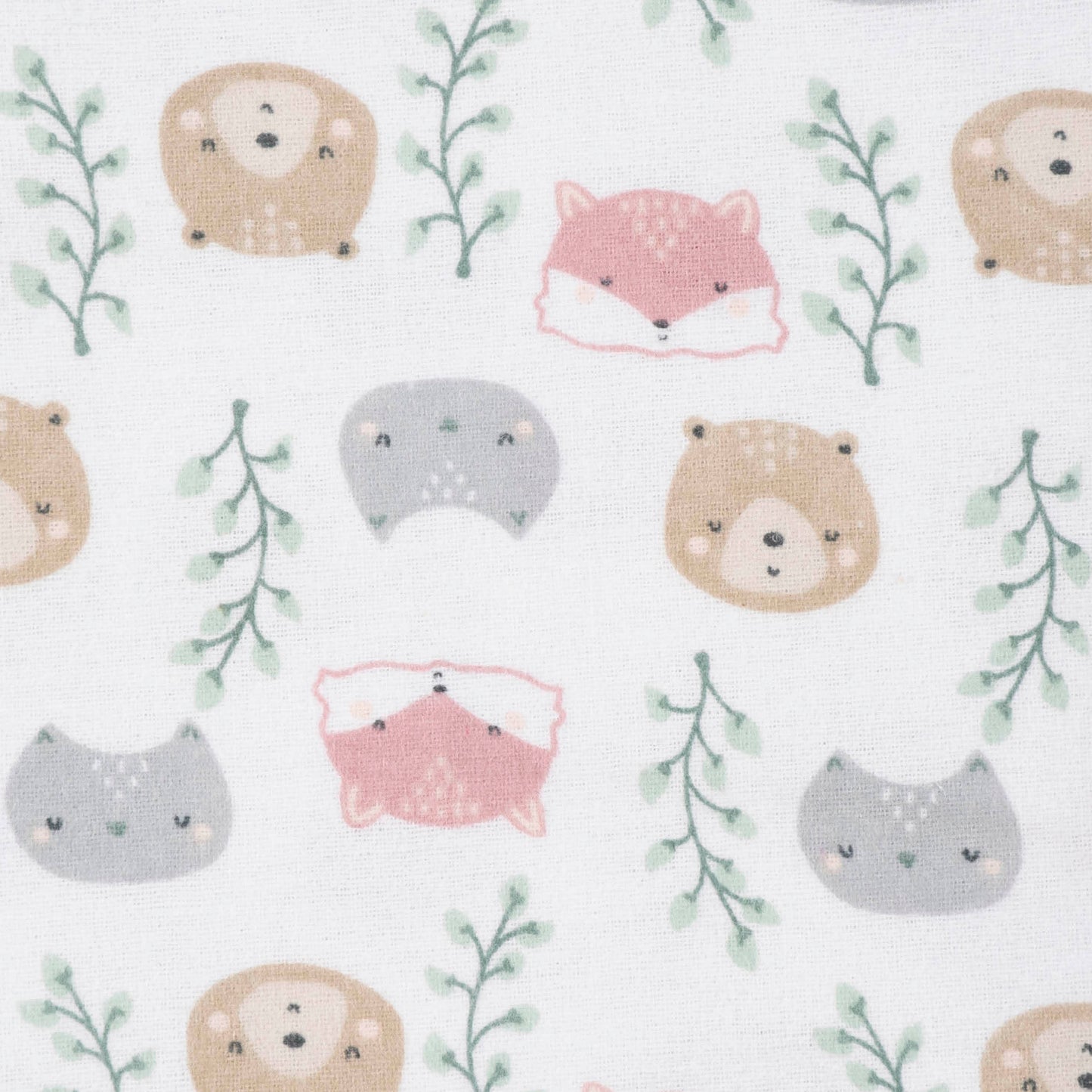 5-Pack Baby Girls Woodland Critters Flannel Receiving Blankets