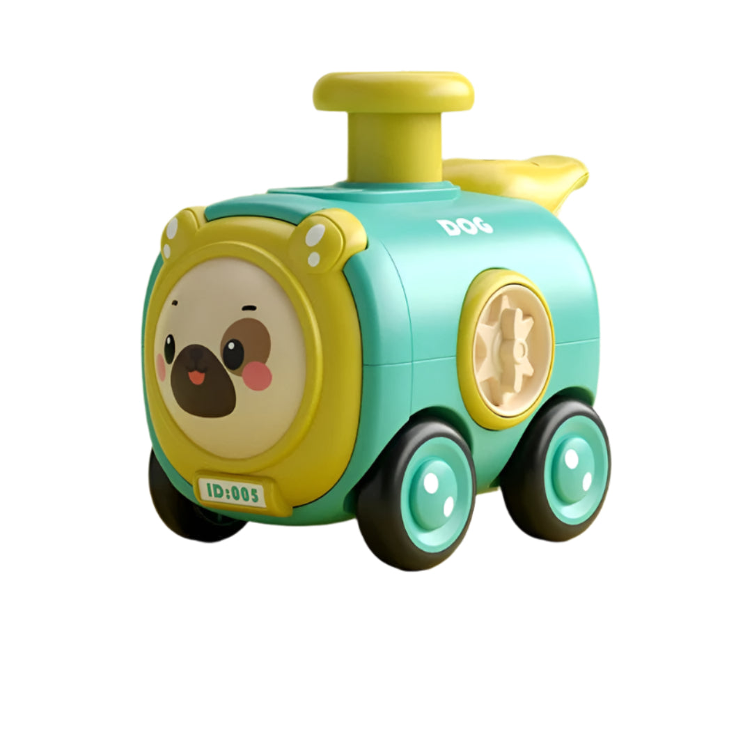 WhimsyWheels - Interaktives Tier-Zug-Spielzeug für Kinder ab 2 Jahren - Pfeifen, Wechseln & Erforschen