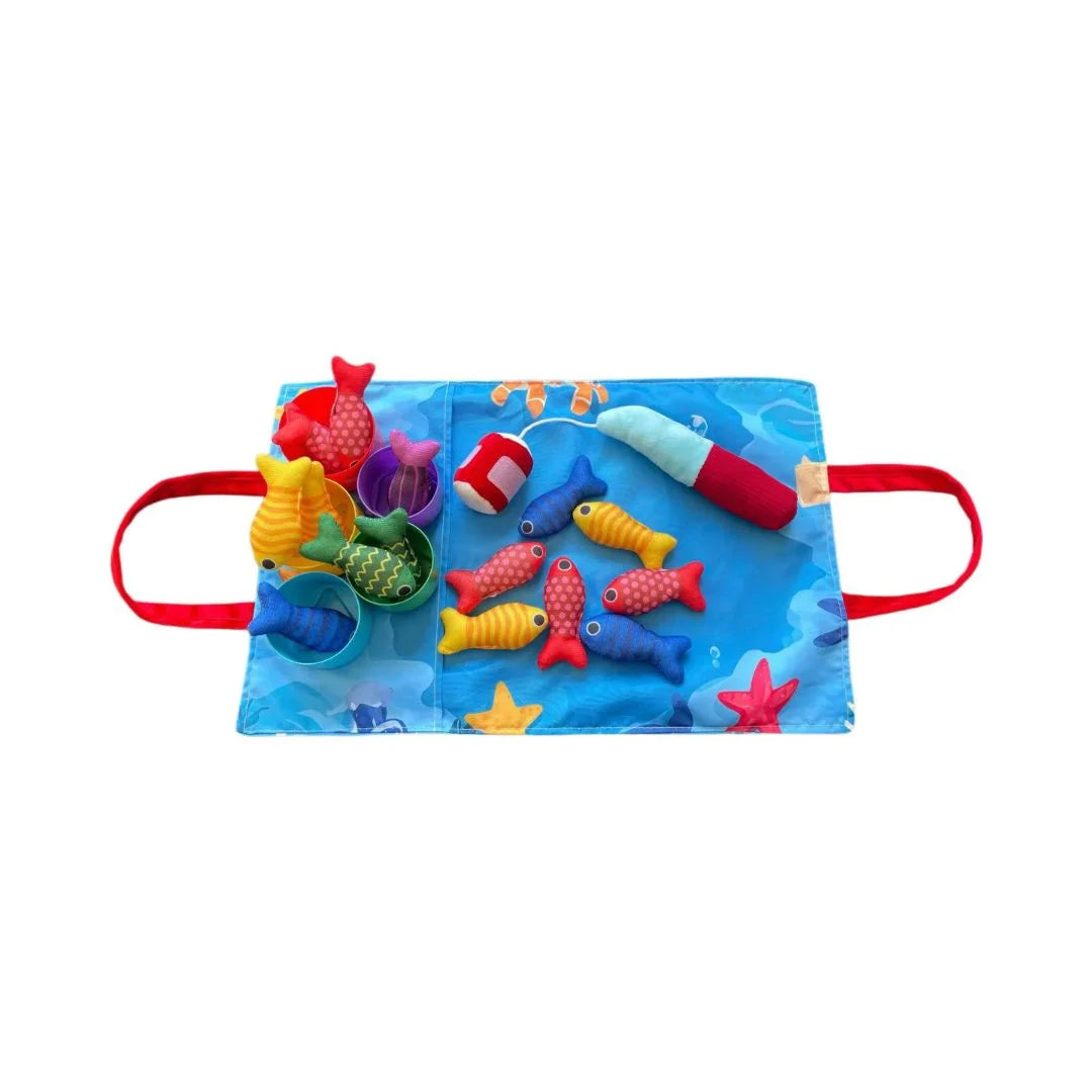 FishyCatch Pond – Stoff Magnetisches Angel- & Sortierspiel für Kleinkinder ab 1 Jahr