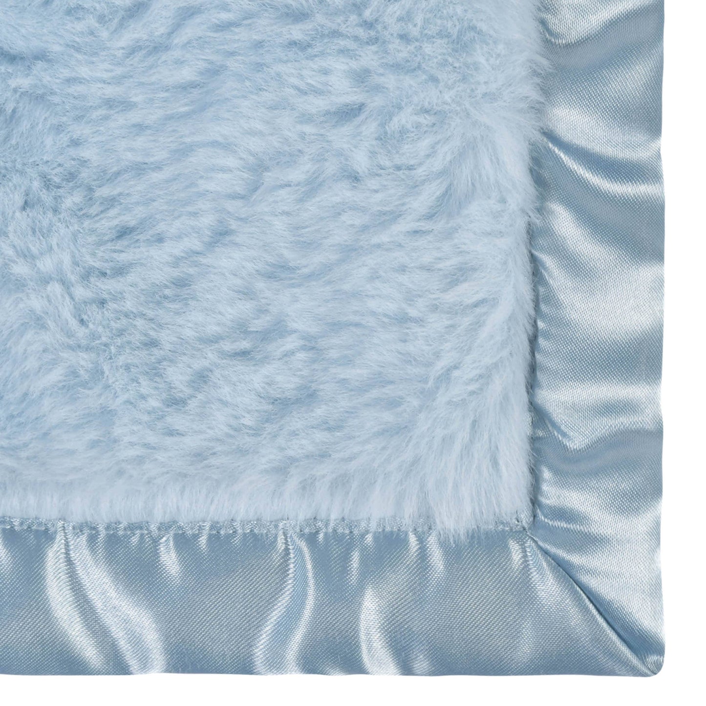 Embroidered Boys Light Blue Plush Blanket