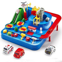 AdventureWheels - Auto-Abenteuer 2 in 1 Schienen-Spielzeug-Set