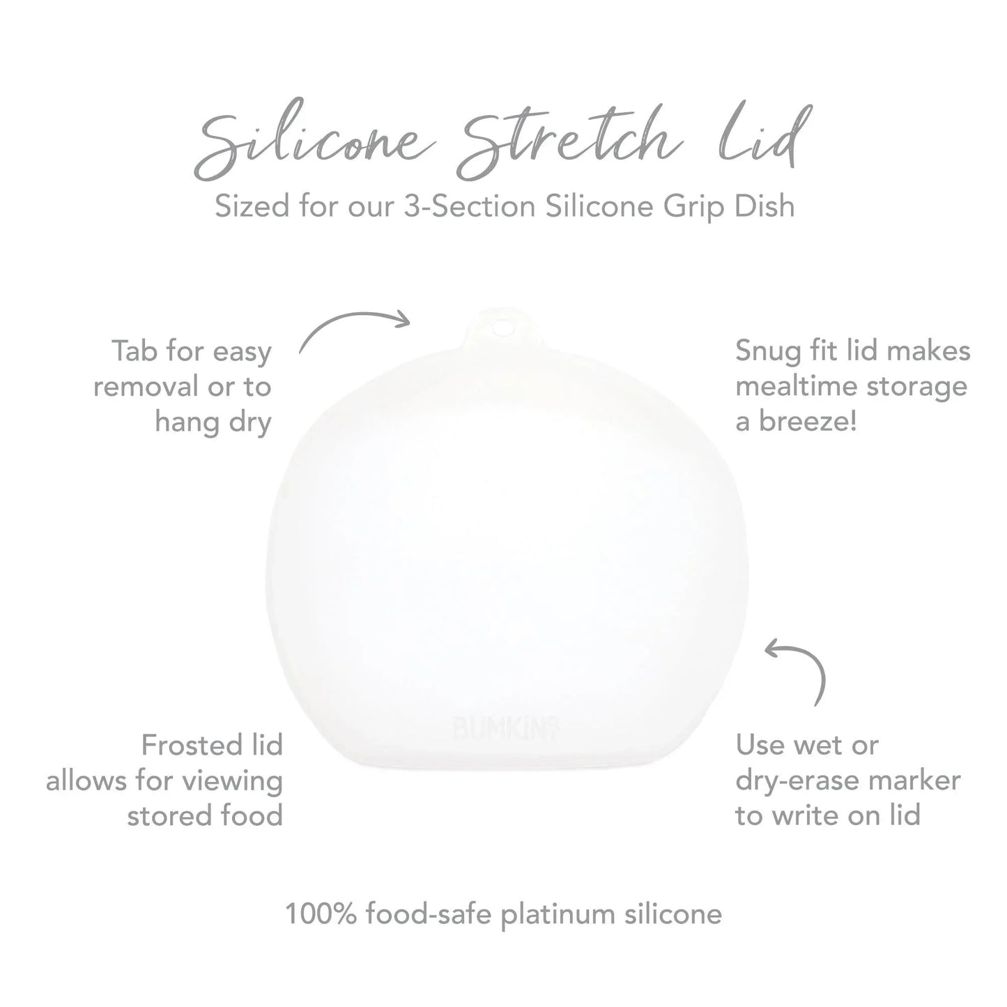 Siliconen rekdeksel voor Grip Dish 3-delig, Grip Plate