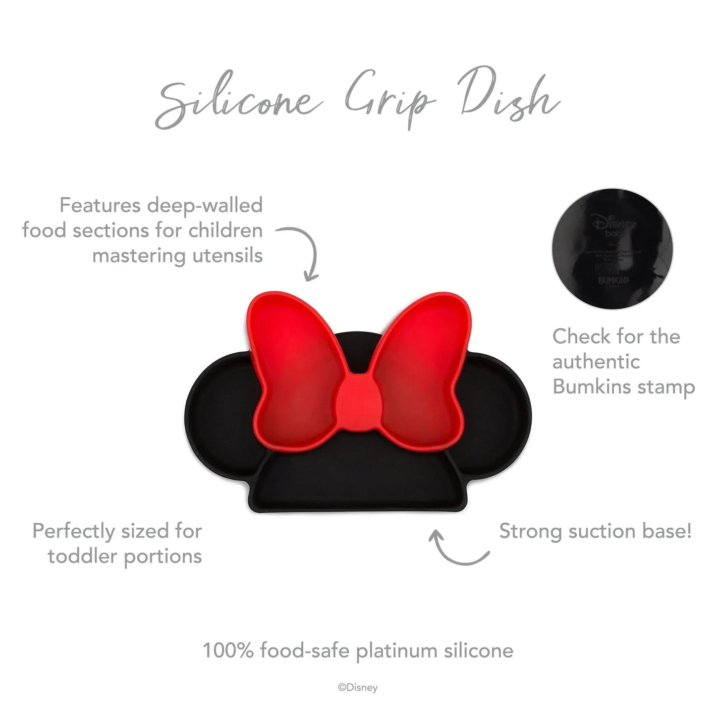 Siliconen gripschaal: Minnie Mouse