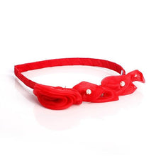 GIRLS RED ALICE BAND FLORAL DESIGN
