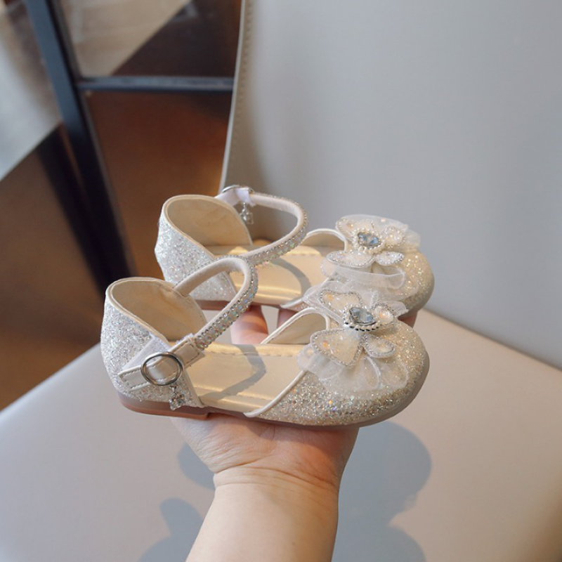 Strandsandalen met pailletten en strass steentjes voor kinderen