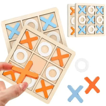 WoodPlay – Holz-Tic-Tac-Toe-Spiel für Kinder ab 3+ – Fördert Strategisches Denken