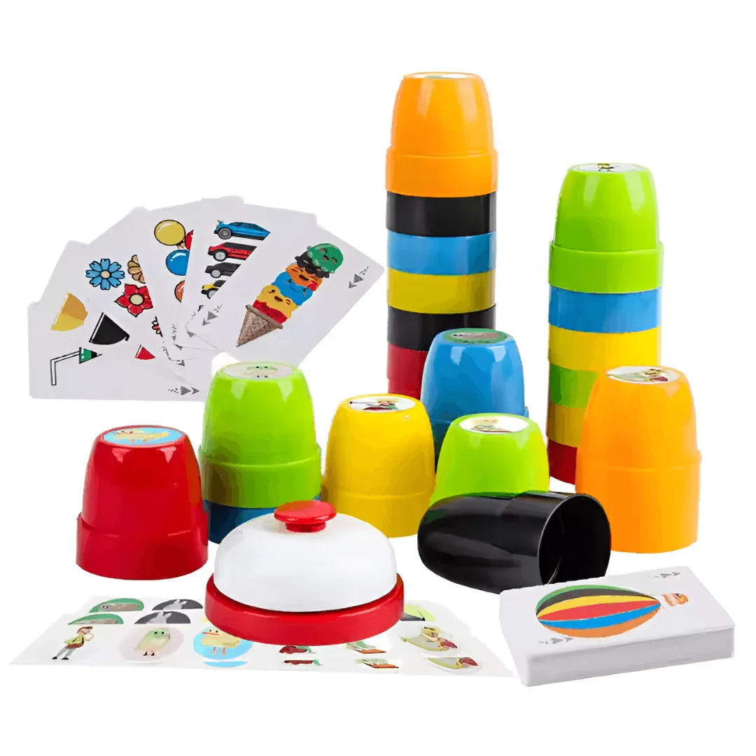 StackMaster – Speed Stacking Spiel für Kinder ab 6+ – Fördert Hand-Augen-Koordination