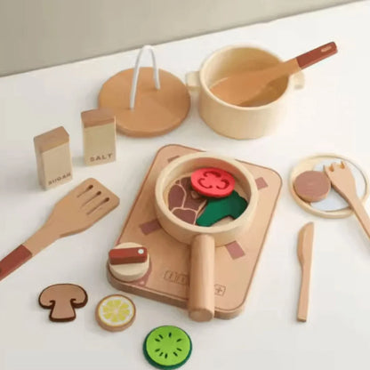 TinyCooks – Holzspielküche für Kinder ab 3+ – Fördert Fantasievolles Spiel