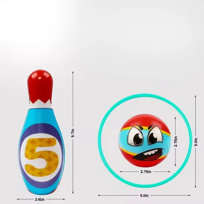 Strikey – Kinder Schaum Bowling Set ab 3 Jahren | Drinnen & Draußen Spielen