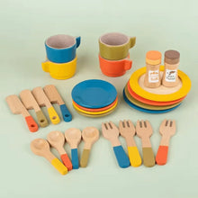 TinyChef – Holz-Küchenspielset für Kinder ab 3+ – Fördert Fantasievolles Spiel