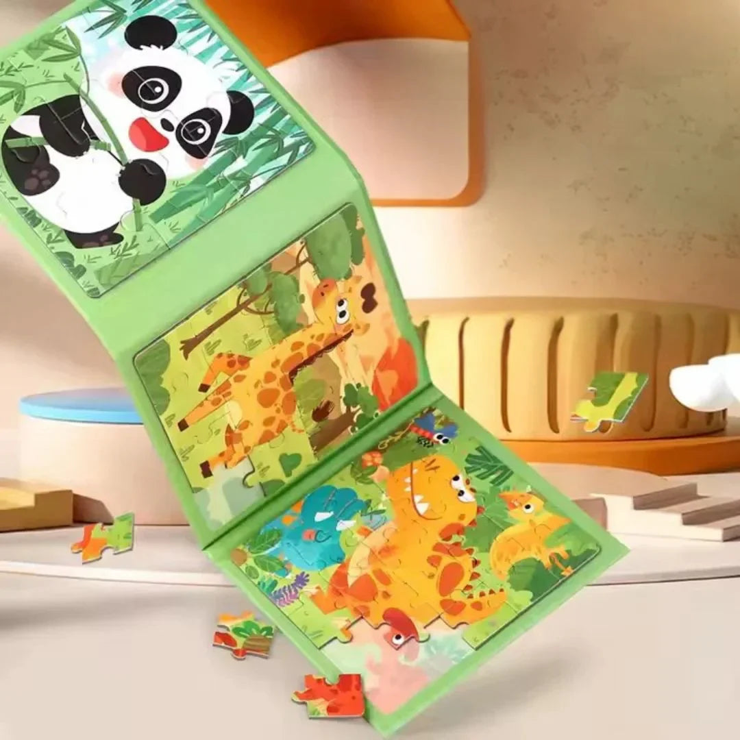 MagniPals – Magnetisches Puzzle-Buch mit Tieren & Fahrzeugen Ab 3 Jahren