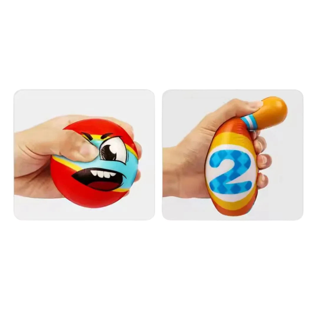 Strikey – Kinder Schaum Bowling Set ab 3 Jahren | Drinnen & Draußen Spielen