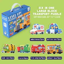 WoodyCraft – 6-in-1 Puzzle für Kinder ab 3+ – Fördert Feinmotorik