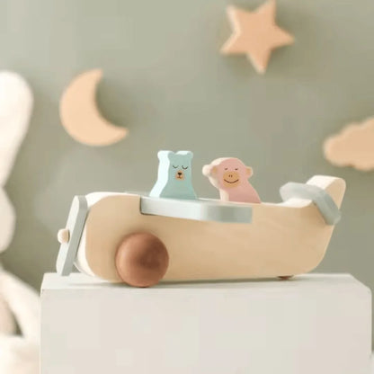 SkyCraft – Holzflugzeug-Spielzeug für Kinder ab 3+ – Fördert Kreativität und Motorik