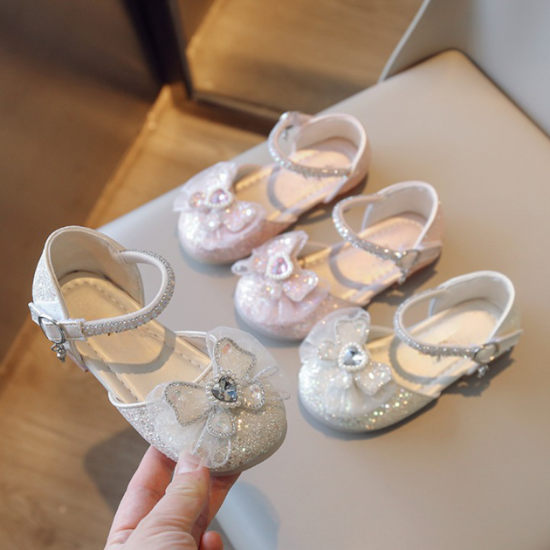Strandsandalen met pailletten en strass steentjes voor kinderen