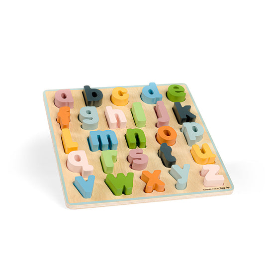 Bigjigs Toys Houten ABC-puzzel met kleine letters - Scandinavisch