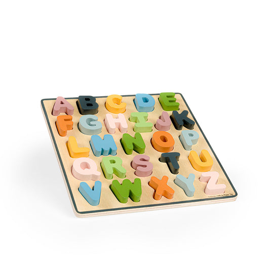Bigjigs Toys Hoofdletters Houten ABC Puzzel - Scandi