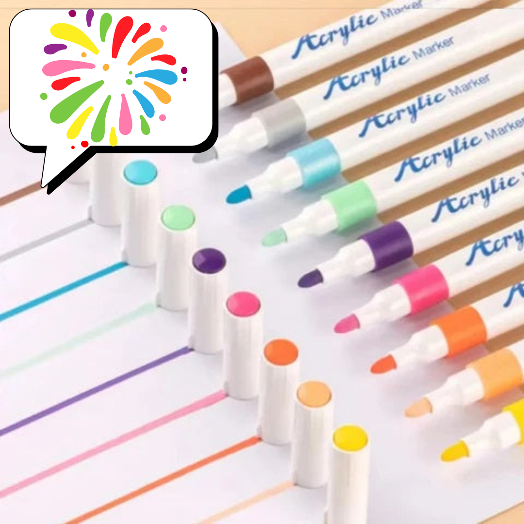 DoodleDrive Acrylmarker Set – Malen auf Allen Flächen – Ab 3 Jahren