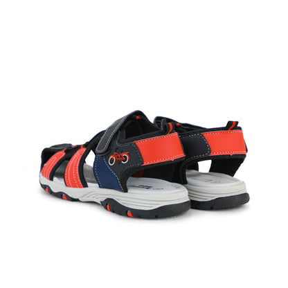 JONGENS ZWARTE & RODE TREKKERS SANDALEN