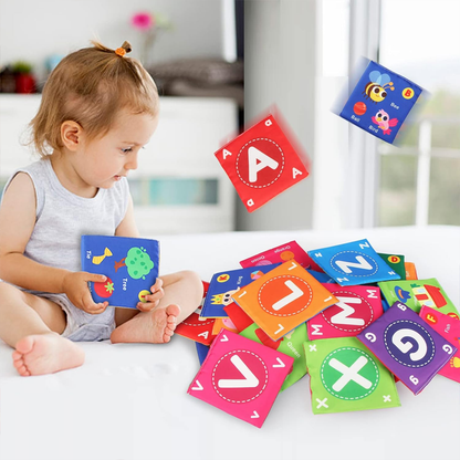 BusyBaby - Baby Stoffbuch Weiches Lernkarten-Set