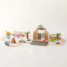 DinoQuest – Holz-Dinosaurierpark-Set für Kinder ab 3+ – Fördert Fantasievolles Spielen