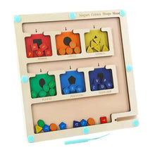 MazeMagnet – Holz Magnetisches Buchstaben- & Formen-Labyrinth für Kinder ab 3 Jahren