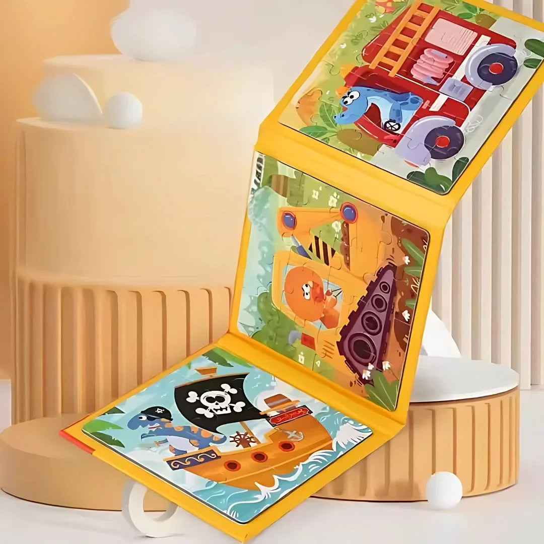 MagniPals – Magnetisches Puzzle-Buch mit Tieren & Fahrzeugen Ab 3 Jahren