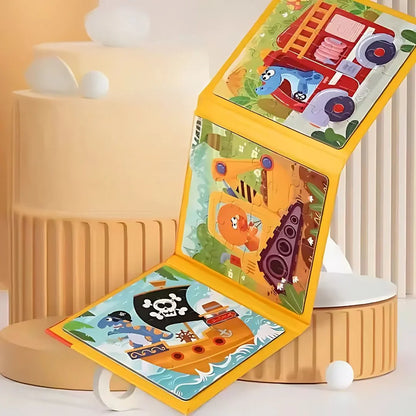 MagniPals – Magnetisches Puzzle-Buch mit Tieren & Fahrzeugen Ab 3 Jahren