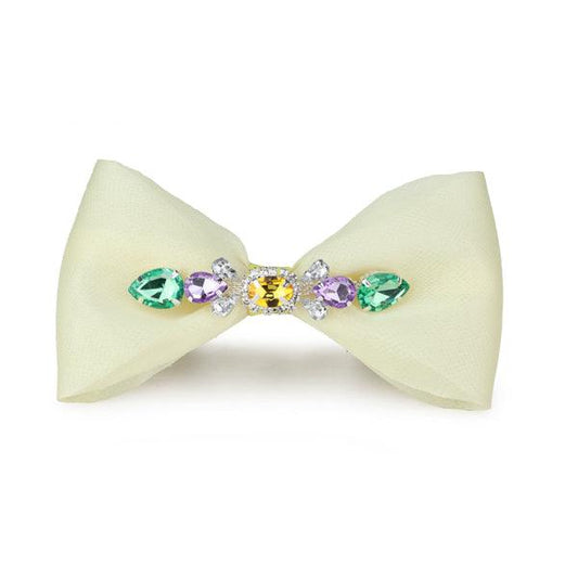 GELE MET JUWELEN BEZETTE HAARSTRIK VOOR MEISJES