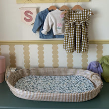 Basket Changing Mat - Blue Blossom