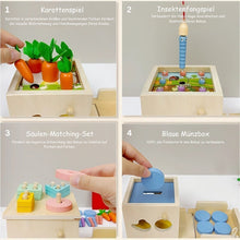 SmartStart Montessori Spielzeug – 8-in-1 Aktivitätswürfel aus Holz für Kinder von 12 Monaten bis 6 Jahren