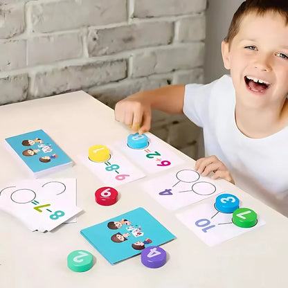 CountCaps Holz Zähl- & Rechenset für Kinder – Spielerisch Rechnen – Ab 4 Jahren