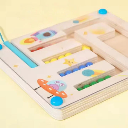 ColorMagnet – Holz Magnetisches Farb Sortierspiel mit Musterkarten für Kinder ab 3 Jahren