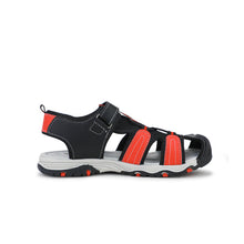 JONGENS ZWARTE & RODE TREKKERS SANDALEN