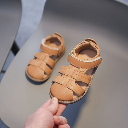 Retro-stijl antislip sandalen voor kinderen met uitgesneden randen